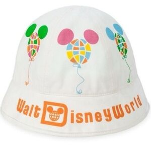 NWT Walt Disney World Bucket Hat Classic Retro Balloon Design Walt Disney 50th